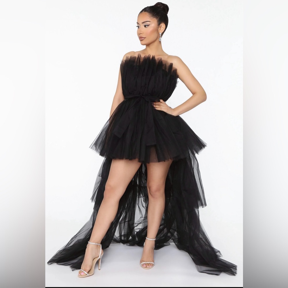 After Party Tulle Maxi Dress - Black